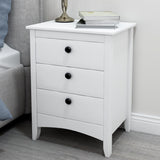 Bedside Cabinet White Chest of Drawers Bedroom Bedside Table-NACHESUK