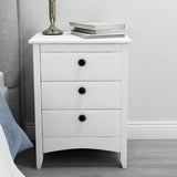 Bedside Cabinet White Chest of Drawers Bedroom Bedside Table-NACHESUK