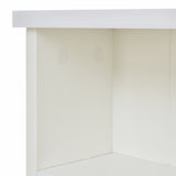 Bed with Shelves, White Wooden Storage Bed, Underbed Drawer - 3FT Single (90 x 190 cm) Frame Only-NACHESUK