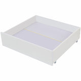 Bed with Shelves, White Wooden Storage Bed, Underbed Drawer - 3FT Single (90 x 190 cm) Frame Only-NACHESUK