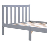 Wooden Bed Frame in Grey, Single Bed 3ft Solid Wooden Bed Frame, Bedroom Furniture for Adults-NACHESUK