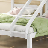 Bunk Bed Triple Sleeper with Side Ladder for Children and Teens 3FT, White (90x190cm,90x200cm)-NACHESUK