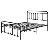 Metal Bed Frame, 4FT6 Solid Platform Bed with Headboard and Footboard for Adult Kids Teenagers, Steel Slat Support-NACHES