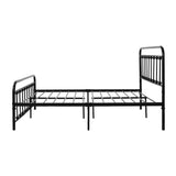 Metal Bed Frame, 4FT6 Solid Platform Bed with Headboard and Footboard for Adult Kids Teenagers, Steel Slat Support-NACHES