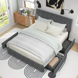 Double bed Adjustable Height Headboard & Square Stitched Design-NACHESUK