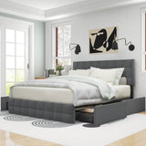 Double bed Adjustable Height Headboard & Square Stitched Design-NACHESUK