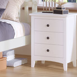 Bedside Cabinet Set of 2 White Chest of Drawers Bedroom Bedside Table-NACHESUK