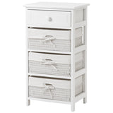 Chest of Drawers White Storage Shelf-NACHESUK