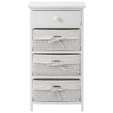 Chest of Drawers White Storage Shelf-NACHESUK