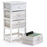 Chest of Drawers White Storage Shelf-NACHESUK