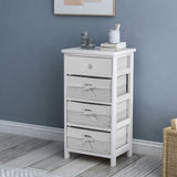 Chest of Drawers White Storage Shelf-NACHESUK