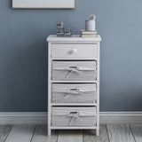 Chest of Drawers White Storage Shelf-NACHESUK