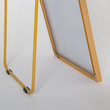 Hanging or Leaning, Large Floor Mirror with Gold Aluminum Alloy Frame for Living Room or Bedroom-NACHESUK