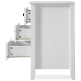 Bedside Cabinet White Chest of Drawers Bedroom Bedside Table-NACHESUK