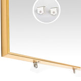 Hanging or Leaning, Large Floor Mirror with Gold Aluminum Alloy Frame for Living Room or Bedroom-NACHESUK